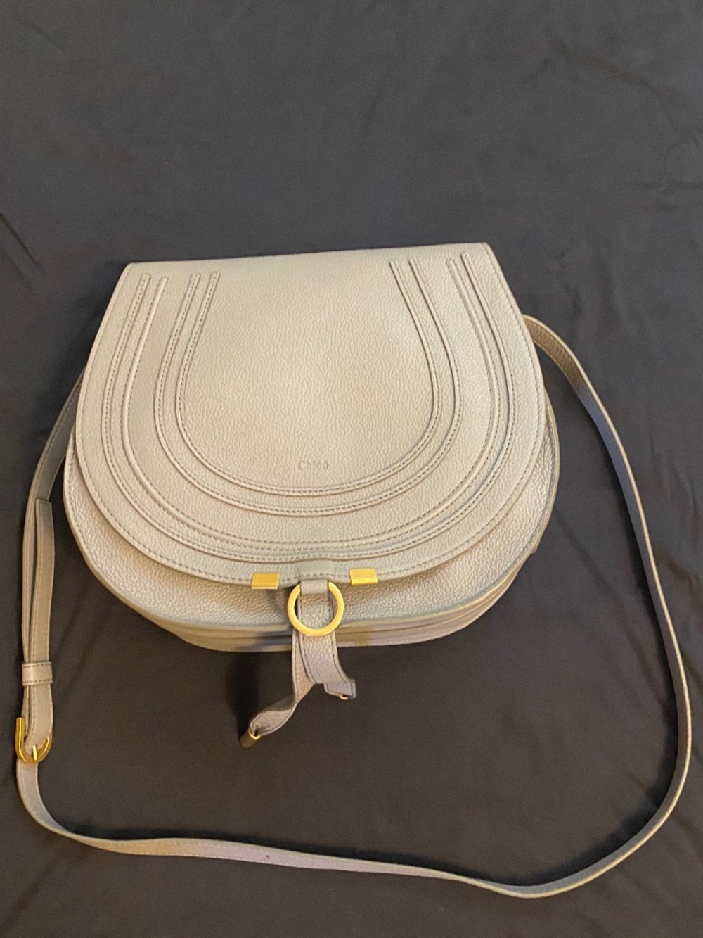 Chloe Marcie Bag in taupe color